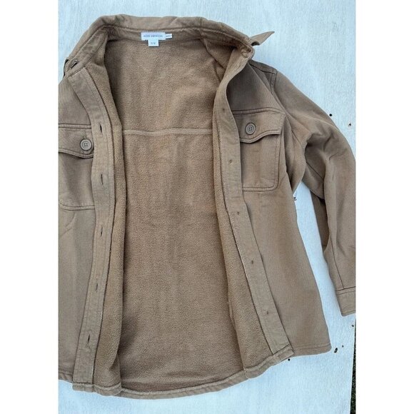 GSO235 Good American Cotton Fleece Shacket Shirt Jacket Size 1/2 - Picture 7 of 10